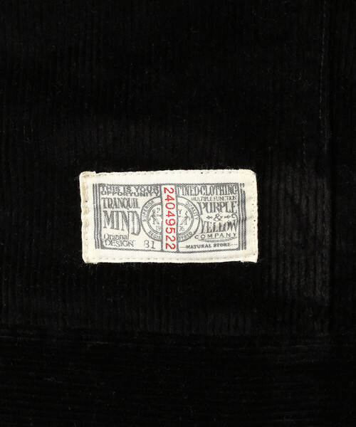 Purple&Yellow(パープルアンドイエロー)の「コーデュロイオーバーオール(サロペット/オーバーオール・メンズ・ブラック/オレンジ/オフホワイト・MEDIUM/SMALL/LARGE)」の18枚目の写真