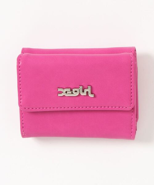 X-girl(エックスガール)の「【X-girl /エックスガール】 FAUX LEATHER MINI WALLET(財布・レディース・ブラック/パープル/ライトグリーン・FREE)」の3枚目の写真