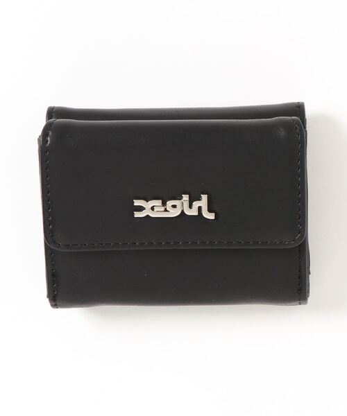 X-girl(エックスガール)の「【X-girl /エックスガール】 FAUX LEATHER MINI WALLET(財布・レディース・ブラック/パープル/ライトグリーン・FREE)」の2枚目の写真
