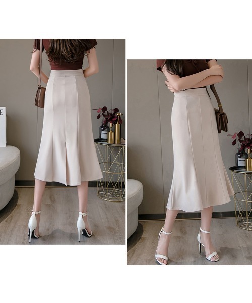 yuue' ( wear )(ユーイ)の「マーメイドシルエットスカート(スカート・レディース・ブラック/ライトベージュ・SMALL/LARGE/X-LARGE/MIDIUM/MEDIUM)」の8枚目の写真