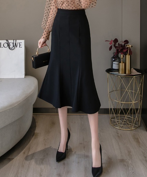 yuue' ( wear )(ユーイ)の「マーメイドシルエットスカート(スカート・レディース・ブラック/ライトベージュ・SMALL/LARGE/X-LARGE/MIDIUM/MEDIUM)」の10枚目の写真