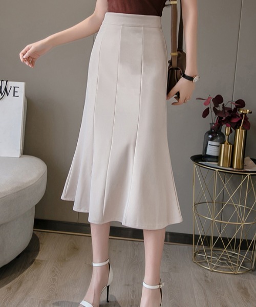 yuue' ( wear )(ユーイ)の「マーメイドシルエットスカート(スカート・レディース・ブラック/ライトベージュ・SMALL/LARGE/X-LARGE/MIDIUM/MEDIUM)」の13枚目の写真