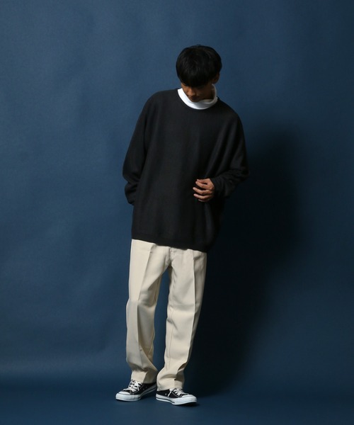 ANPAS（アンパス）の「Eco Ponte Fabric Turtleneck Shirt/エコポンチ タートルネックシャツ ハイネックシャツ（Tシャツ/カットソー・メンズ・グレイッシュベージュ/ホワイト/ワイン/スミクロ・L/M）」の12枚目の写真