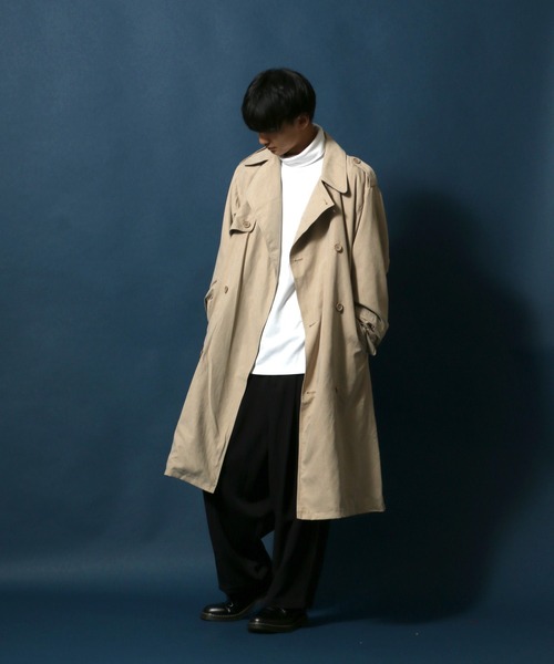 ANPAS（アンパス）の「Eco Ponte Fabric Turtleneck Shirt/エコポンチ タートルネックシャツ ハイネックシャツ（Tシャツ/カットソー・メンズ・グレイッシュベージュ/ホワイト/ワイン/スミクロ・L/M）」の22枚目の写真