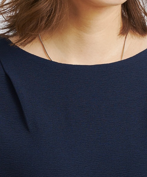 Chez toi（シェトワ）の「バックダブルボタンキャンディースリーブプルオーバー（Tシャツ/カットソー・レディース・ネイビー/オフホワイト/ボルドー・FREE）」の12枚目の写真