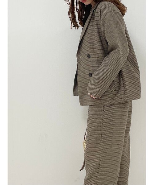 Cutie Blonde（キューティーブロンド）の「◆【S-L】チェックジャケット（テーラードジャケット・レディース・ブラック系1/ブラウン系2・01/02/03）」の11枚目の写真