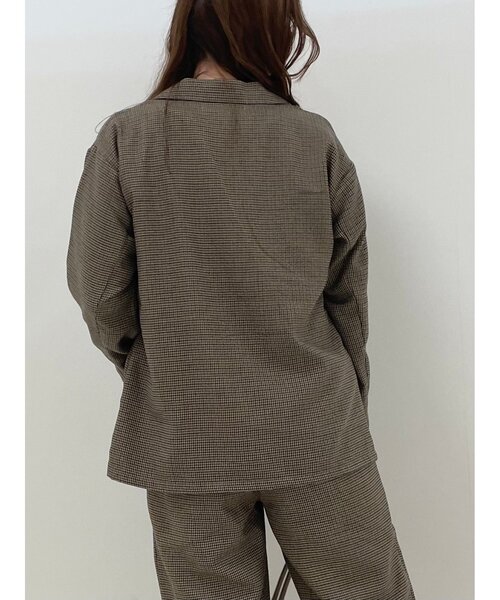 Cutie Blonde（キューティーブロンド）の「◆【S-L】チェックジャケット（テーラードジャケット・レディース・ブラック系1/ブラウン系2・01/02/03）」の8枚目の写真