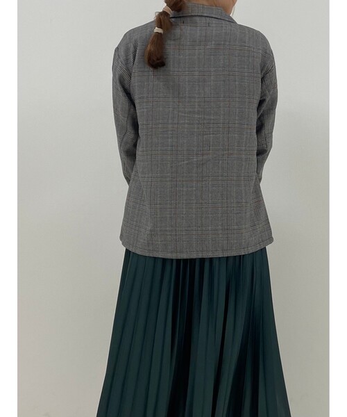 Cutie Blonde（キューティーブロンド）の「◆【S-L】チェックジャケット（テーラードジャケット・レディース・ブラック系1/ブラウン系2・01/02/03）」の14枚目の写真