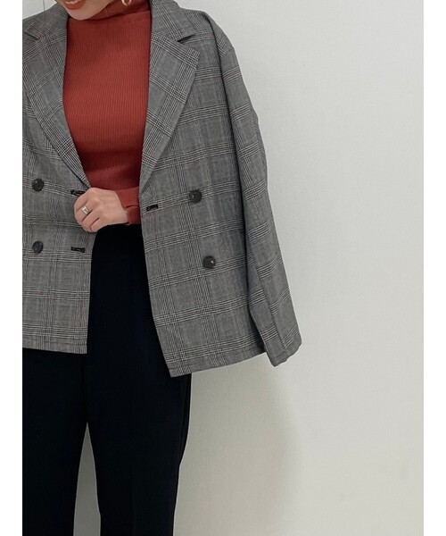 Cutie Blonde（キューティーブロンド）の「◆【S-L】チェックジャケット（テーラードジャケット・レディース・ブラック系1/ブラウン系2・01/02/03）」の19枚目の写真