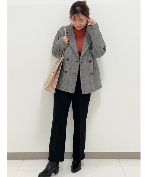 Cutie Blonde（キューティーブロンド）の「◆【S-L】チェックジャケット（テーラードジャケット・レディース・ブラック系1/ブラウン系2・01/02/03）」の20枚目の写真