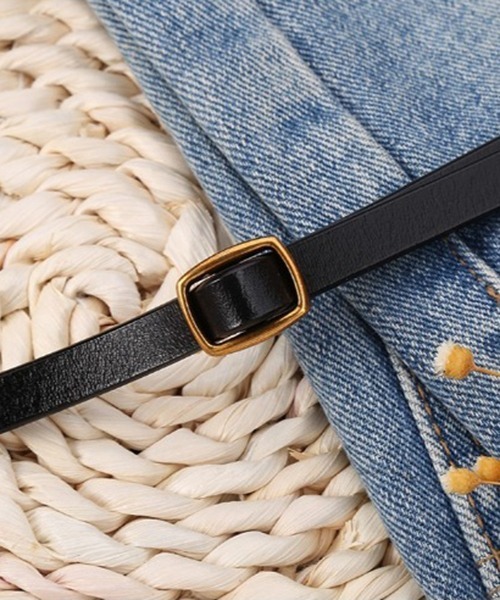 SETUP7(セットアップセブン)の「【SETUP7】ノーステッチフェイクレザーベルト KNF(ベルト・レディース・ホワイト/ブラック/ダークブラウン/ブラウン/レッド/キャメル・FREE)」の2枚目の写真