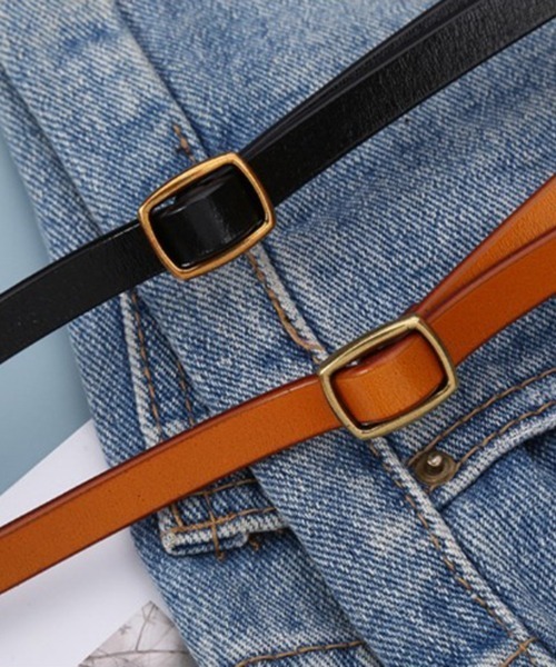 SETUP7(セットアップセブン)の「【SETUP7】ノーステッチフェイクレザーベルト KNF(ベルト・レディース・ホワイト/ブラック/ダークブラウン/ブラウン/レッド/キャメル・FREE)」の11枚目の写真