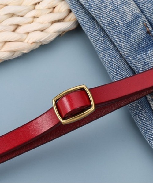 SETUP7(セットアップセブン)の「【SETUP7】ノーステッチフェイクレザーベルト KNF(ベルト・レディース・ホワイト/ブラック/ダークブラウン/ブラウン/レッド/キャメル・FREE)」の9枚目の写真