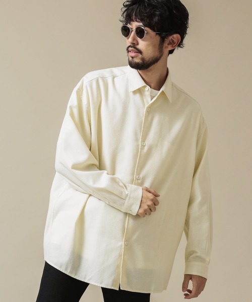 NANO universe（ナノユニバース）の「フランネルビッグシャツ 長袖（シャツ/ブラウス・メンズ・ブラウン/アイボリー/その他1/その他2・M/S/L）」の2枚目の写真