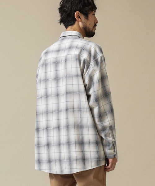 NANO universe（ナノユニバース）の「フランネルビッグシャツ 長袖（シャツ/ブラウス・メンズ・ブラウン/アイボリー/その他1/その他2・M/S/L）」の8枚目の写真