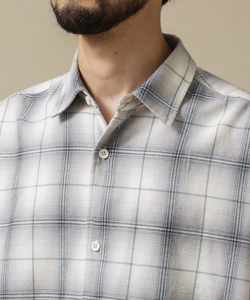 NANO universe（ナノユニバース）の「フランネルビッグシャツ 長袖（シャツ/ブラウス・メンズ・ブラウン/アイボリー/その他1/その他2・M/S/L）」の6枚目の写真