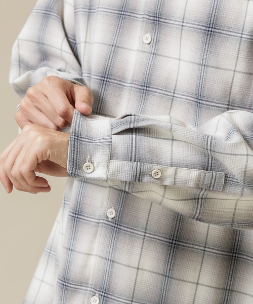 NANO universe（ナノユニバース）の「フランネルビッグシャツ 長袖（シャツ/ブラウス・メンズ・ブラウン/アイボリー/その他1/その他2・M/S/L）」の10枚目の写真