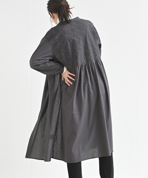 rps（アールピーエス）の「無地×オーバーレース切替ワンピース（ワンピース・レディース・ブラック/グリーン/グレイッシュベージュ・M）」の13枚目の写真