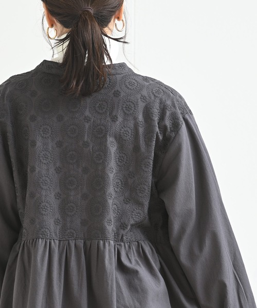 rps（アールピーエス）の「無地×オーバーレース切替ワンピース（ワンピース・レディース・ブラック/グリーン/グレイッシュベージュ・M）」の20枚目の写真