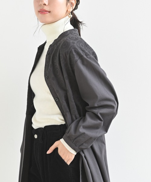 rps（アールピーエス）の「無地×オーバーレース切替ワンピース（ワンピース・レディース・ブラック/グリーン/グレイッシュベージュ・M）」の17枚目の写真