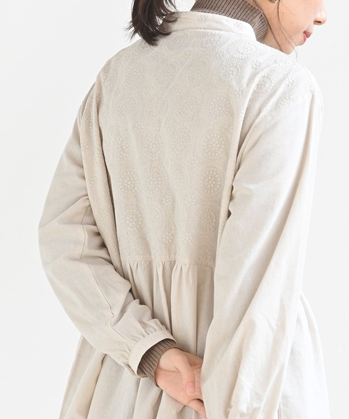 rps（アールピーエス）の「無地×オーバーレース切替ワンピース（ワンピース・レディース・ブラック/グリーン/グレイッシュベージュ・M）」の21枚目の写真