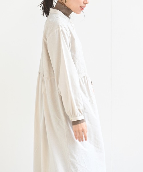 rps（アールピーエス）の「無地×オーバーレース切替ワンピース（ワンピース・レディース・ブラック/グリーン/グレイッシュベージュ・M）」の18枚目の写真