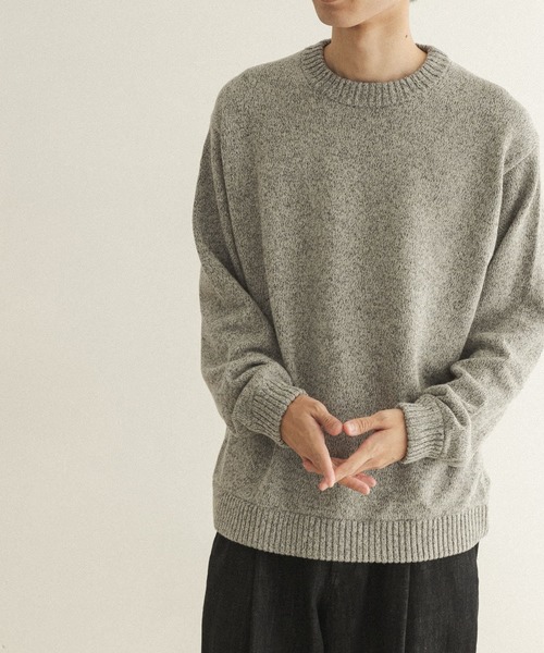 FORK&SPOON（フォークアンドスプーン）の「FORK&SPOON　リリーヤーンニットプルオーバー（ニット/セーター・メンズ・ホワイト系その他/ブルー系その他・4/5）」の2枚目の写真