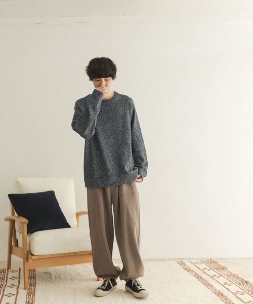 FORK&SPOON（フォークアンドスプーン）の「FORK&SPOON　リリーヤーンニットプルオーバー（ニット/セーター・メンズ・ホワイト系その他/ブルー系その他・4/5）」の6枚目の写真