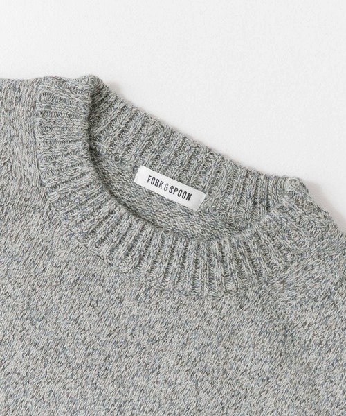FORK&SPOON（フォークアンドスプーン）の「FORK&SPOON　リリーヤーンニットプルオーバー（ニット/セーター・メンズ・ホワイト系その他/ブルー系その他・4/5）」の18枚目の写真