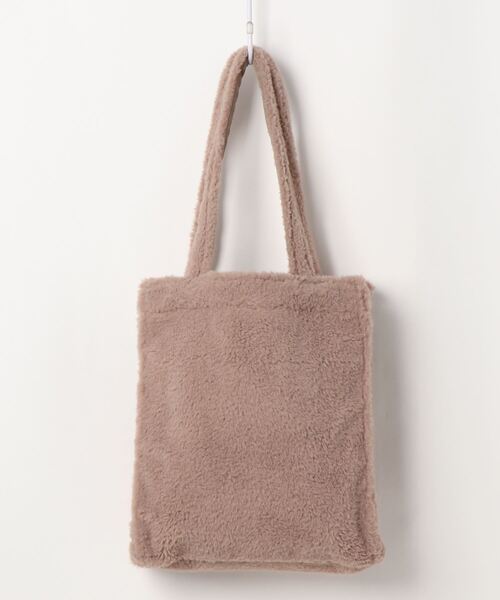 Samansa Mos2（サマンサ モスモス）の「ロゴ刺繍ボアトートバッグ（トートバッグ・レディース・オフホワイト/モカ・ﾌﾘ-）」の4枚目の写真