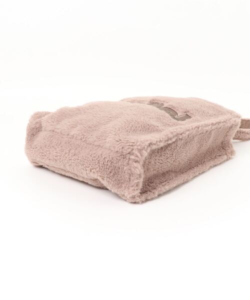 Samansa Mos2（サマンサ モスモス）の「ロゴ刺繍ボアトートバッグ（トートバッグ・レディース・オフホワイト/モカ・ﾌﾘ-）」の5枚目の写真