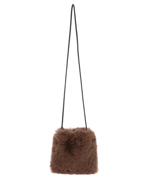 Green　Parks（グリーンパークス）の「・エコファーミニショルダーバッグ＊（ショルダーバッグ・レディース・ブルー/グリーン/グレー/アイボリー/モカ・FREE）」の4枚目の写真