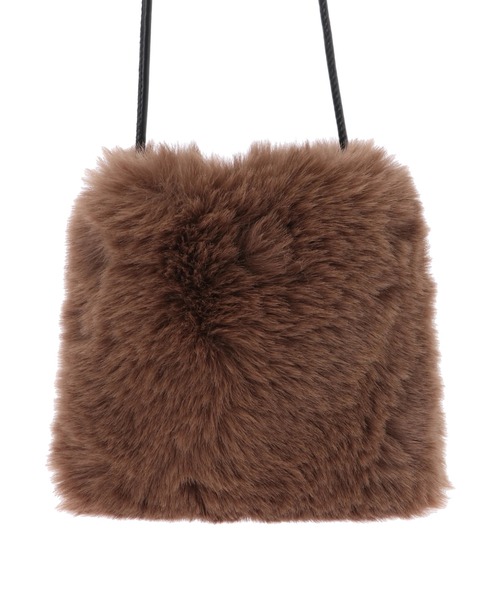 Green　Parks（グリーンパークス）の「・エコファーミニショルダーバッグ＊（ショルダーバッグ・レディース・ブルー/グリーン/グレー/アイボリー/モカ・FREE）」の12枚目の写真