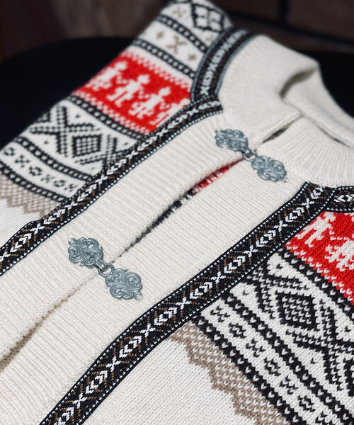 GLOSTER（グロスター）の「【GLOSTER/グロスター】フェアアイル柄 エスニックカーディガン（カーディガン/ボレロ・メンズ・ホワイト系その他/ブルー系その他・MEDIUM）」の15枚目の写真