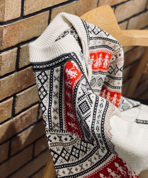 GLOSTER（グロスター）の「【GLOSTER/グロスター】フェアアイル柄 エスニックカーディガン（カーディガン/ボレロ・メンズ・ホワイト系その他/ブルー系その他・MEDIUM）」の22枚目の写真