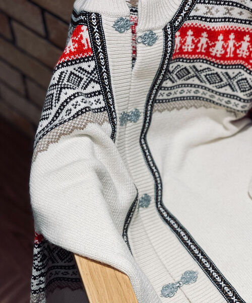 GLOSTER（グロスター）の「【GLOSTER/グロスター】フェアアイル柄 エスニックカーディガン（カーディガン/ボレロ・メンズ・ホワイト系その他/ブルー系その他・MEDIUM）」の6枚目の写真
