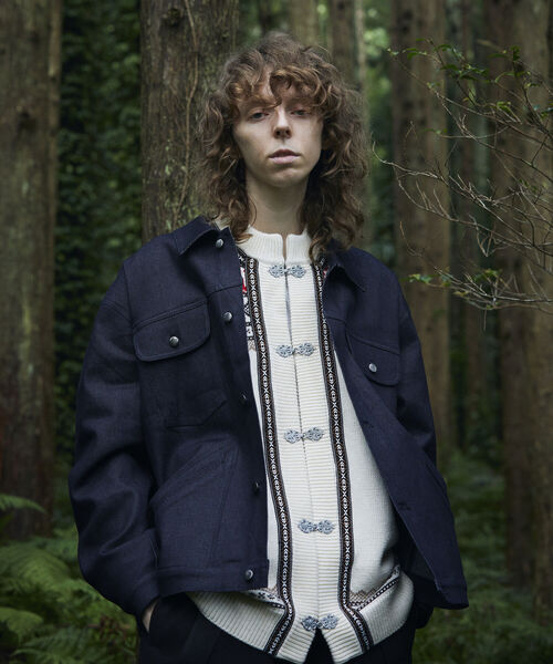 GLOSTER（グロスター）の「【GLOSTER/グロスター】フェアアイル柄 エスニックカーディガン（カーディガン/ボレロ・メンズ・ホワイト系その他/ブルー系その他・MEDIUM）」の13枚目の写真