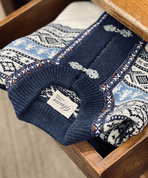 GLOSTER（グロスター）の「【GLOSTER/グロスター】フェアアイル柄 エスニックカーディガン（カーディガン/ボレロ・メンズ・ホワイト系その他/ブルー系その他・MEDIUM）」の17枚目の写真