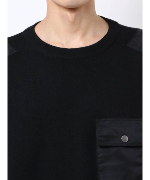 COTORICA(コトリカ)の「ミリタリーパッチクルーネックニット(ニット/セーター・メンズ・ブラック/オリーブ・MEDIUM/LARGE)」の15枚目の写真