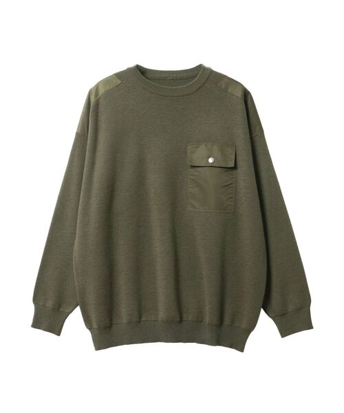 COTORICA(コトリカ)の「ミリタリーパッチクルーネックニット(ニット/セーター・メンズ・ブラック/オリーブ・MEDIUM/LARGE)」の21枚目の写真