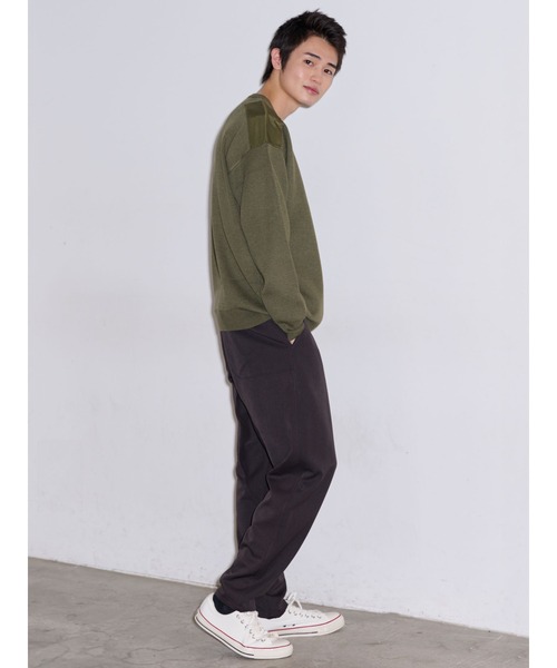COTORICA(コトリカ)の「ミリタリーパッチクルーネックニット(ニット/セーター・メンズ・ブラック/オリーブ・MEDIUM/LARGE)」の9枚目の写真