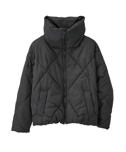 GeeRA（ジーラ）の「BIGダイヤキルトジャケットコート（その他アウター・レディース・ブラック/アイボリー/ライトカーキ・MEDIUM）」の11枚目の写真