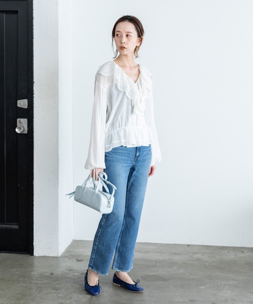 IENA（イエナ）の「【NOVIA /ノヴィア】スクエアバッグ◆（ショルダーバッグ・レディース・ホワイト/ブラック/ブルー系その他・FREE）」の8枚目の写真