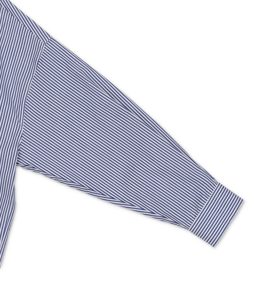 SPINNS（スピンズ）の「【アレンジ自在】コットン ストライプ長袖シャツ（シャツ/ブラウス・レディース・ネイビー/ブルー/グリーン/レッド/ピンク/オレンジ・ONESIZE）」の7枚目の写真