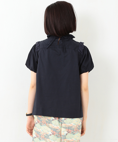 「BEAMS BOY」 半袖ポロシャツ ONE SIZE ブラック レディース BEAMS BOY（ビームスボーイ）の「LACOSTE × BEAMS BOY / 別注