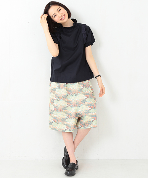 BEAMS BOY（ビームスボーイ）の「TORI-TO / スモッグ ショートスリーブ シャツ（シャツ/ブラウス・レディース・ホワイト/ネイビー・ONE SIZE）」の14枚目の写真