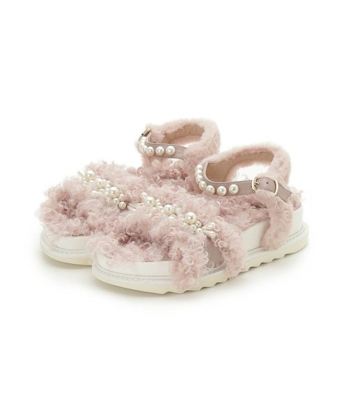 FURFUR（ファーファー）の「エコファーパールサンダル（サンダル・レディース・ホワイト/ブラック/ピンク・38/36/37）」の14枚目の写真