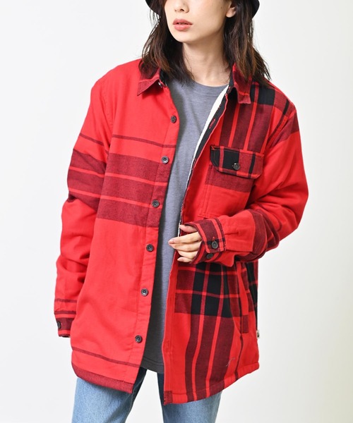 THE NORTH FACE（ザノースフェイス）の「THE NORTH FACE ザ ノースフェイス 裏ボア フリース シャツジャケット（シャツ/ブラウス・レディース・グリーン/グレー/ブラウン/レッド/その他・S/M/L）」の4枚目の写真