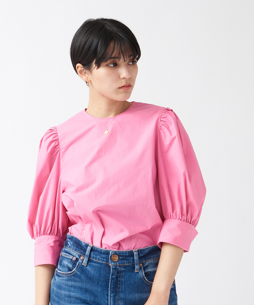 Rouge vif Anna（ルージュヴィフアンナ）の「パフスリーブブラウス（シャツ/ブラウス・レディース・ホワイト/ピンク/ブラック/ブラウン・フリー）」の4枚目の写真