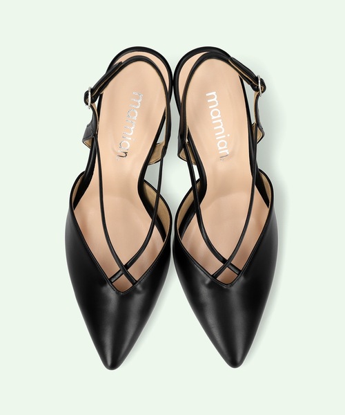 MAMIAN（マミアン）の「クロス&バックストラップ パンプス (7.0cmヒール)（パンプス・レディース・ブラック/ベージュ系その他/グレイッシュベージュ・LL/S/M/L）」の17枚目の写真